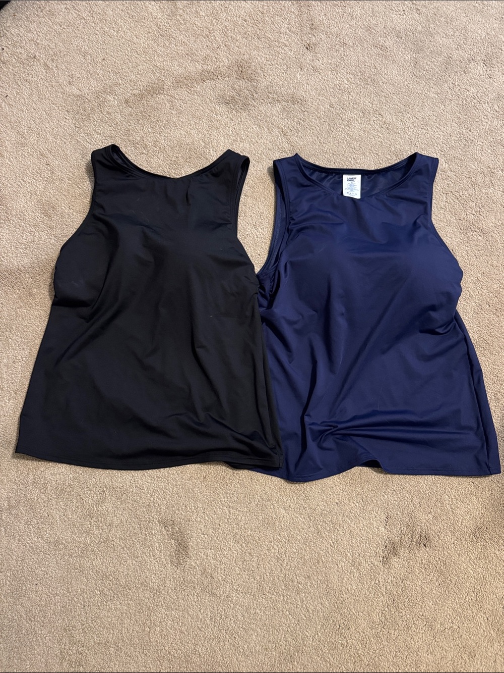 Lands' End Women's Tankini Tops in Black and Navy